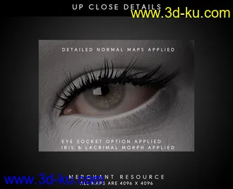 3D打印模型Natural Eyes II for Genesis 8.1 Females and Males的图片