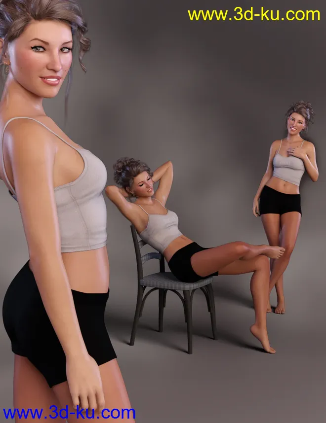 Naturally Poses for Genesis 8.1 Female模型的图片1