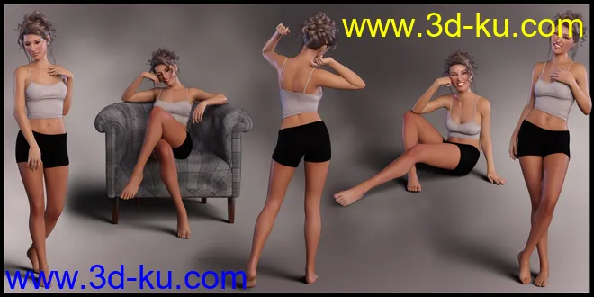 Naturally Poses for Genesis 8.1 Female模型的图片2