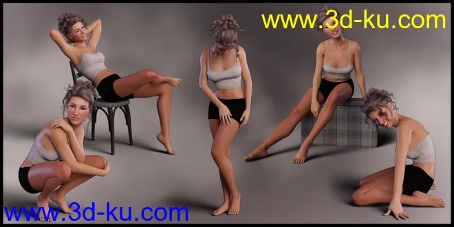 Naturally Poses for Genesis 8.1 Female模型的图片3