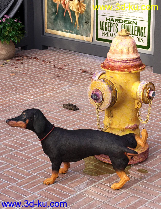 Naughty Dog Props and Poses for Daz Dog 8模型的图片2