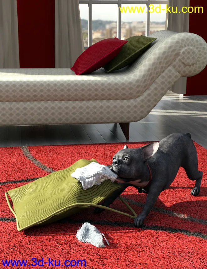 Naughty Dog Props and Poses for Daz Dog 8模型的图片5