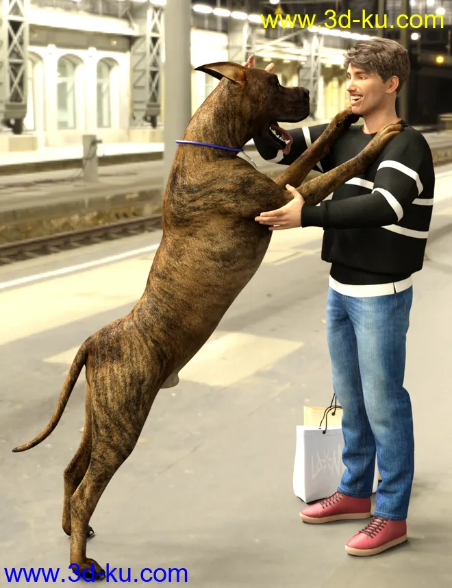Naughty Dog Props and Poses for Daz Dog 8模型的图片7