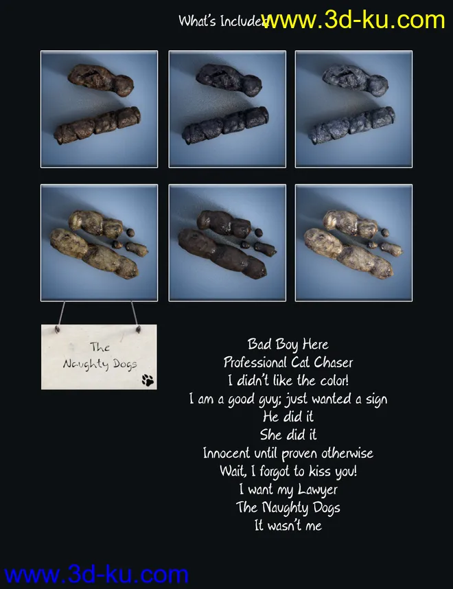 Naughty Dog Props and Poses for Daz Dog 8模型的图片12