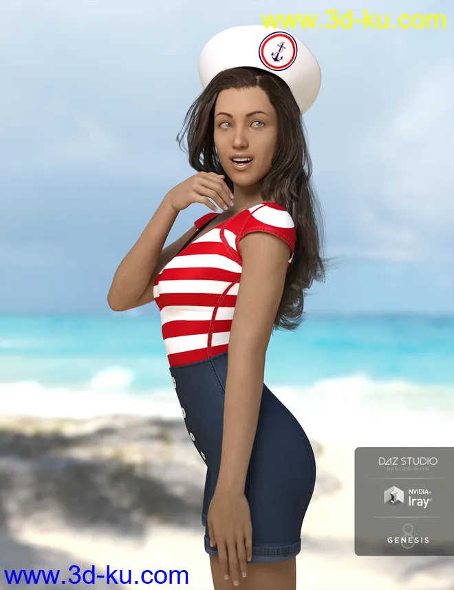 Navy Girl for Genesis 8 Female(s)模型的图片1