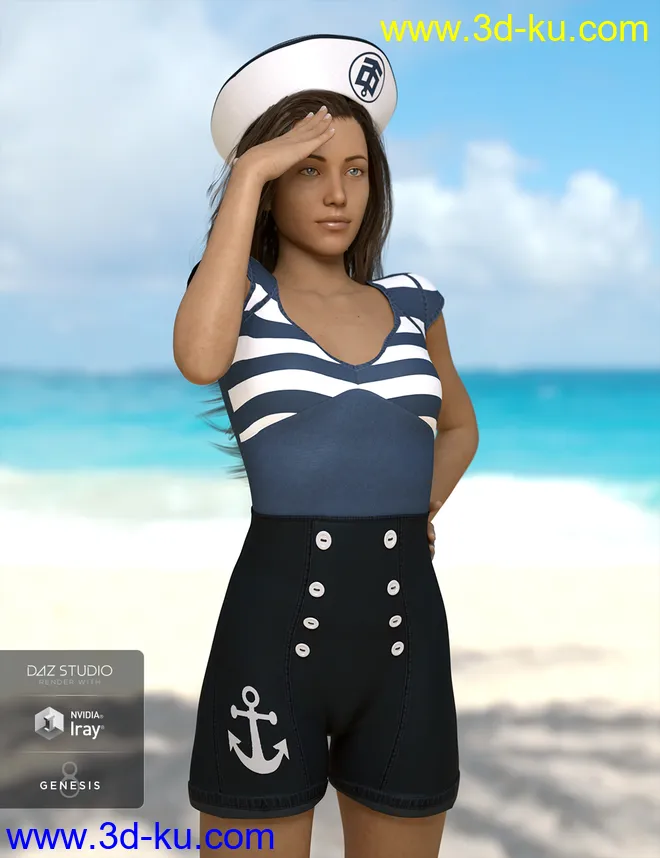 Navy Girl for Genesis 8 Female(s)模型的图片2