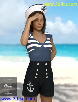 3D打印模型Navy Girl for Genesis 8 Female(s)的图片