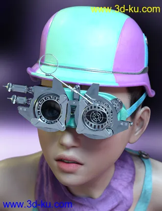 3D打印模型Neon Steam Punk Hats for Genesis 8的图片