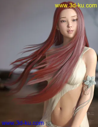 3D打印模型Neve Hair for Genesis 3 and 8 Females的图片