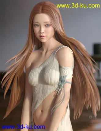 3D打印模型Neve Hair for Genesis 3 and 8 Females的图片