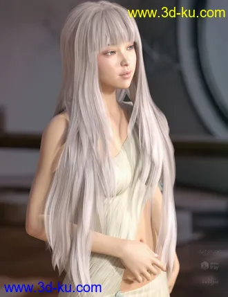 3D打印模型Neve Hair for Genesis 3 and 8 Females的图片