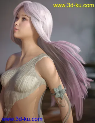 3D打印模型Neve Hair for Genesis 3 and 8 Females的图片