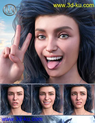 3D打印模型New Faces - Expressions for Genesis 8.1 Female and Victoria 8.1的图片