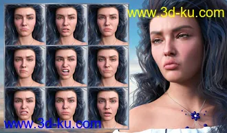 3D打印模型New Faces - Expressions for Genesis 8.1 Female and Victoria 8.1的图片