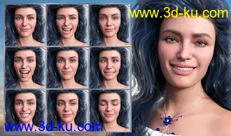 3D打印模型New Faces - Expressions for Genesis 8.1 Female and Victoria 8.1的图片