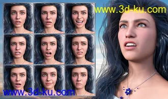 3D打印模型New Faces - Expressions for Genesis 8.1 Female and Victoria 8.1的图片