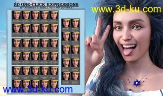 3D打印模型New Faces - Expressions for Genesis 8.1 Female and Victoria 8.1的图片