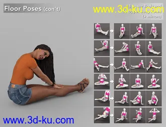 3D打印模型NG Build Your Own Sitting Poses for Genesis 8 Female的图片