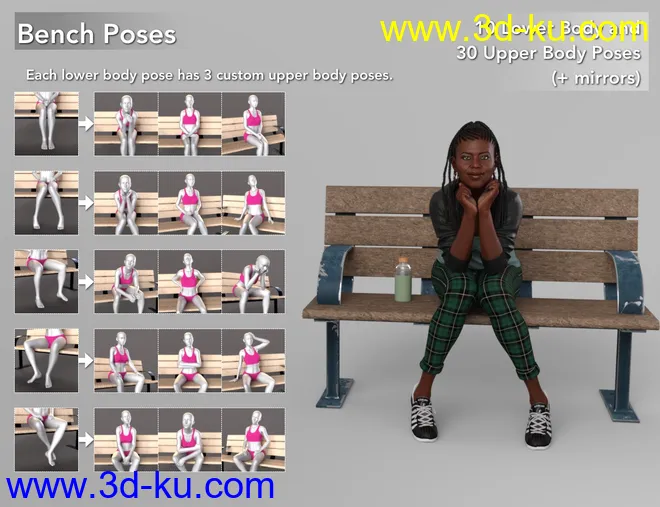 NG Build Your Own Sitting Poses for Genesis 8 Female模型的图片5