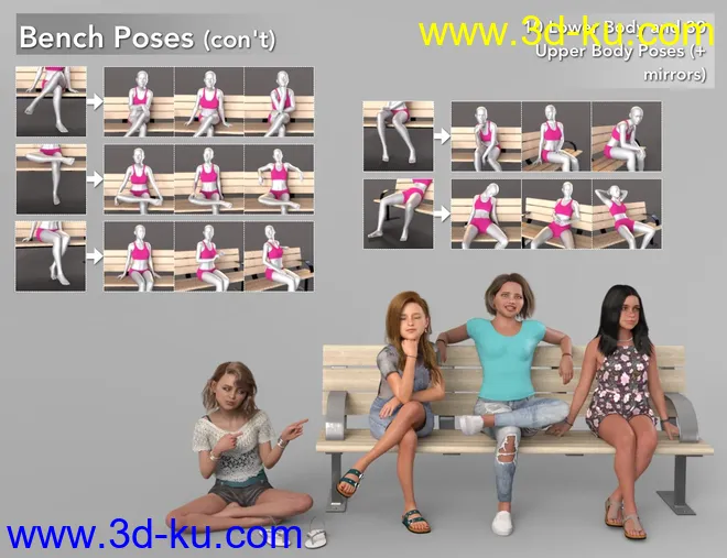 NG Build Your Own Sitting Poses for Genesis 8 Female模型的图片6