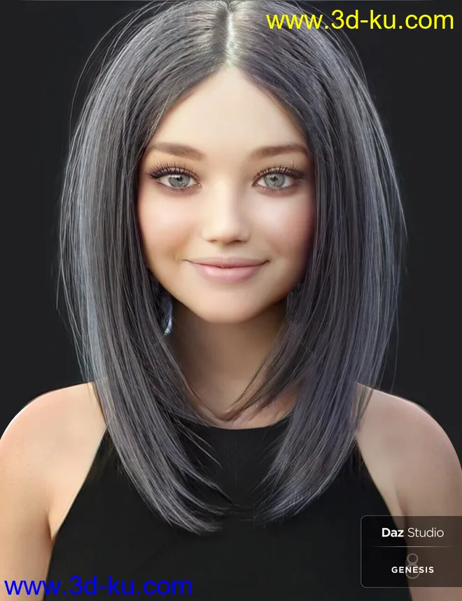 Nirv Fashion Stylized Bob Hair模型的图片4