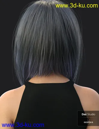3D打印模型Nirv Fashion Stylized Bob Hair的图片