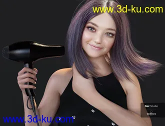 3D打印模型Nirv Fashion Stylized Bob Hair的图片