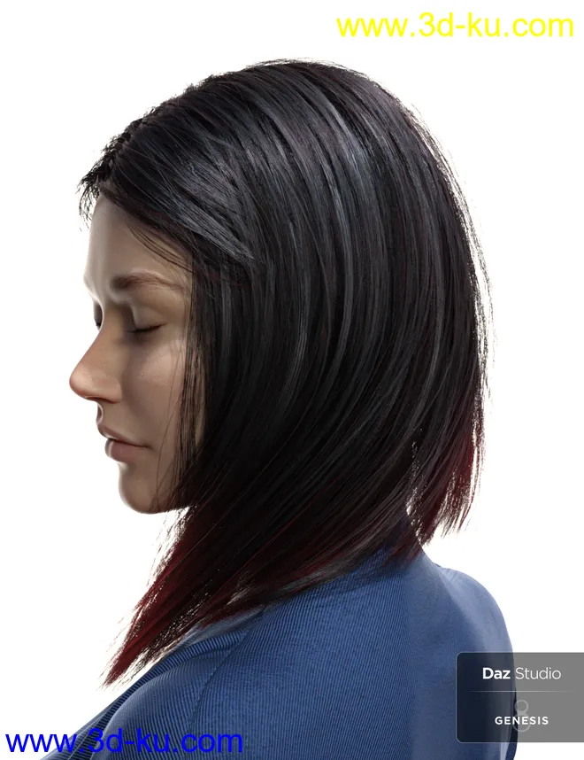 Nirv Fashion Stylized Bob Hair模型的图片11