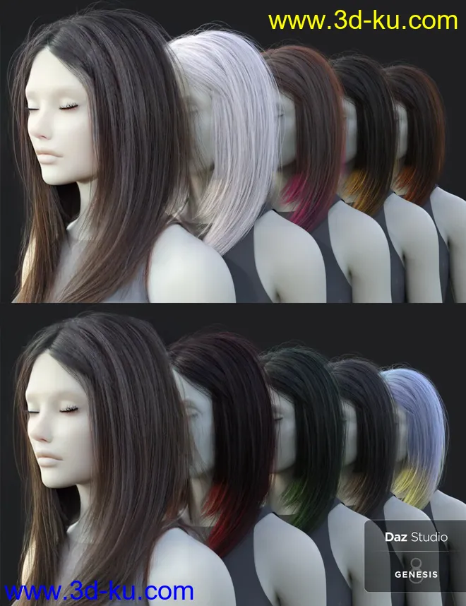 Nirv Fashion Stylized Bob Hair模型的图片12