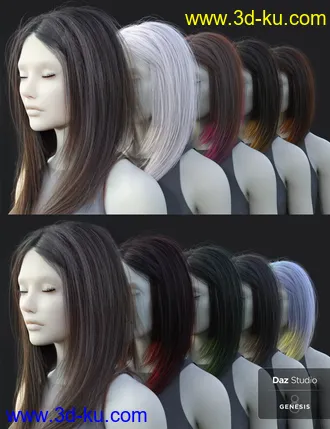 3D打印模型Nirv Fashion Stylized Bob Hair的图片