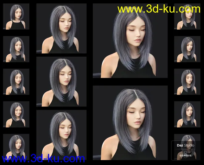 Nirv Fashion Stylized Bob Hair模型的图片13