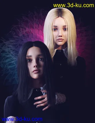 3D打印模型Nirv Sweet Pie Hair for Genesis 8 Females的图片