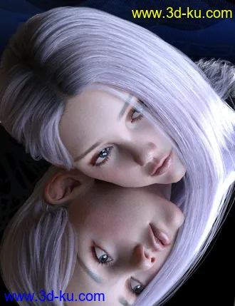 3D打印模型Nirv Sweet Pie Hair for Genesis 8 Females的图片