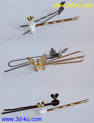 3D打印模型Nirv Sweet Pie Hair for Genesis 8 Females的图片