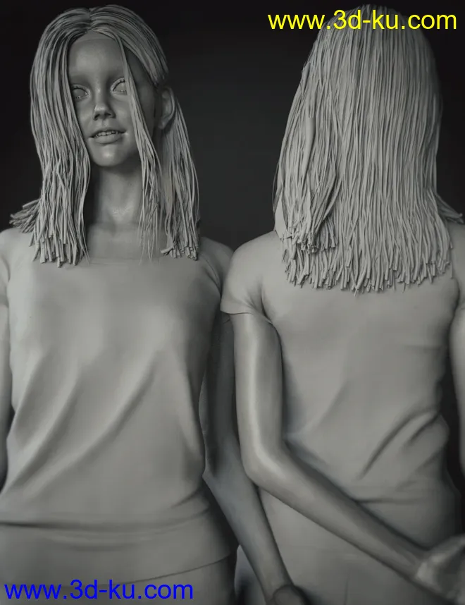 Nirv Sweet Pie Hair for Genesis 8 Females模型的图片14