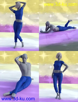 3D打印模型Non-Binary Feminine Poses for Genesis 8的图片