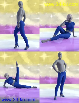 3D打印模型Non-Binary Feminine Poses for Genesis 8的图片
