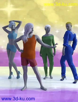 3D打印模型Non-Binary Feminine Poses for Genesis 8的图片