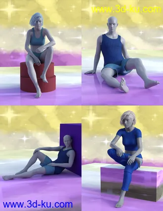 3D打印模型Non-Binary Masculine Poses for Genesis 8的图片