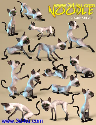 3D打印模型Noodle the Toon Cat的图片