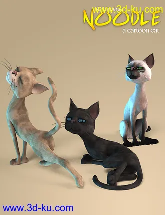 3D打印模型Noodle the Toon Cat的图片