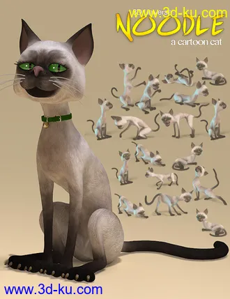 3D打印模型Noodle the Toon Cat的图片