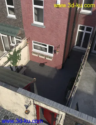 3D打印模型Northern Terrace Street Rear Yards and Alleyway的图片