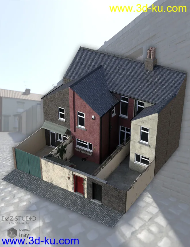 Northern Terrace Street Rear Yards and Alleyway模型的图片8