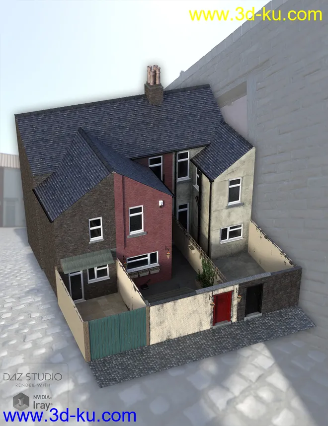 Northern Terrace Street Rear Yards and Alleyway模型的图片9