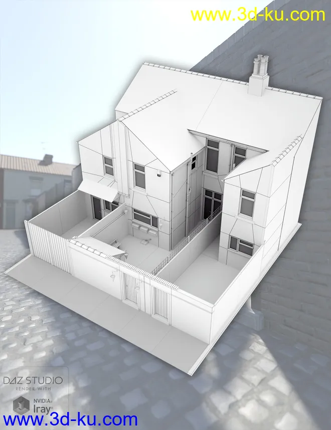 Northern Terrace Street Rear Yards and Alleyway模型的图片10