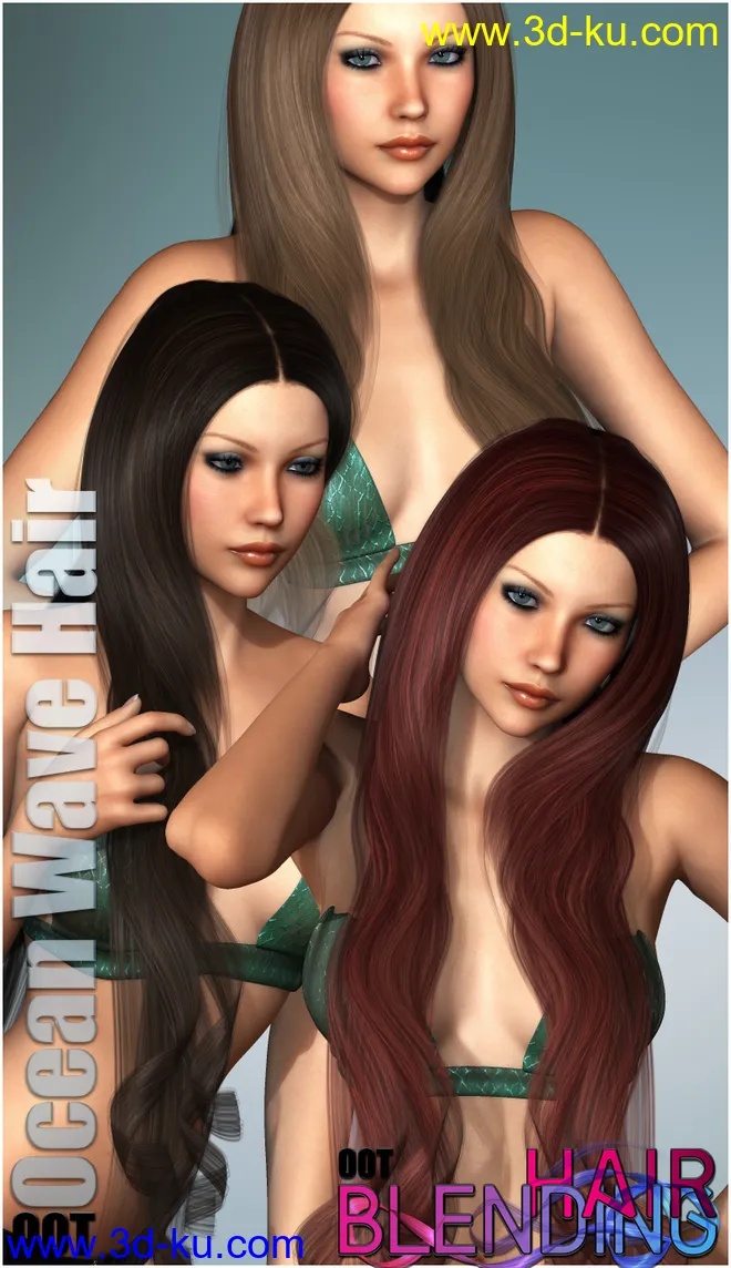 Ocean Wave Hair and OOT Hairblending模型的图片1