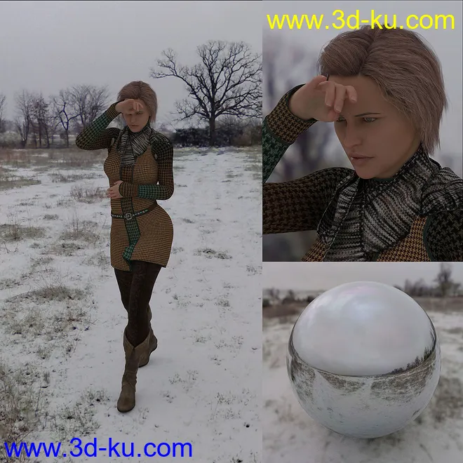 Orestes Iray HDRI Environment - Four Seasons Field模型的图片5