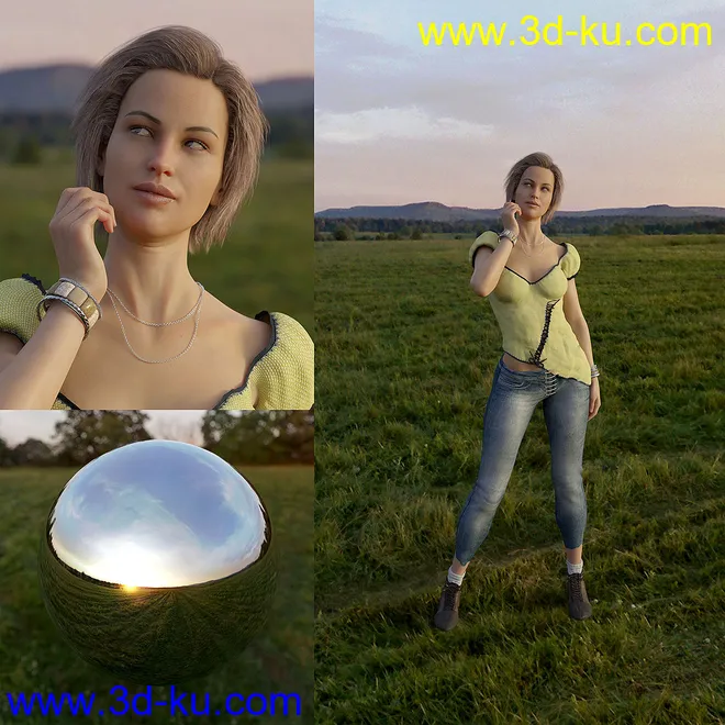 Orestes Iray HDRI Environment - Four Seasons Field模型的图片6