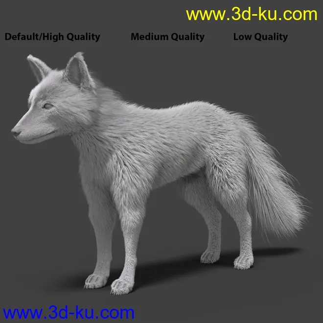 Oso Fox for Daz Dog 8 with dForce Hair模型的图片10